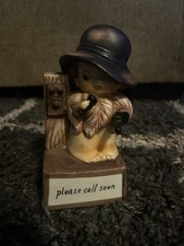 Vintage Kitsch Flapper Please Call Soon