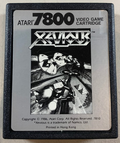 Tested Works 1986 Atari 7800 Xevious Video Game Cartridge Only CX7810