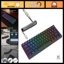 Wireless 60 Mechanical Keyboard, RGB Backlit, Compact Design, Gaming Keyboard