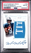 2015 Panini National Treasures MARCUS MARIOTA RPA Rookie Auto Patch #14/15 PSA 8