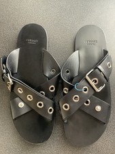 Versace Men s Medusa Black Leather Sandals