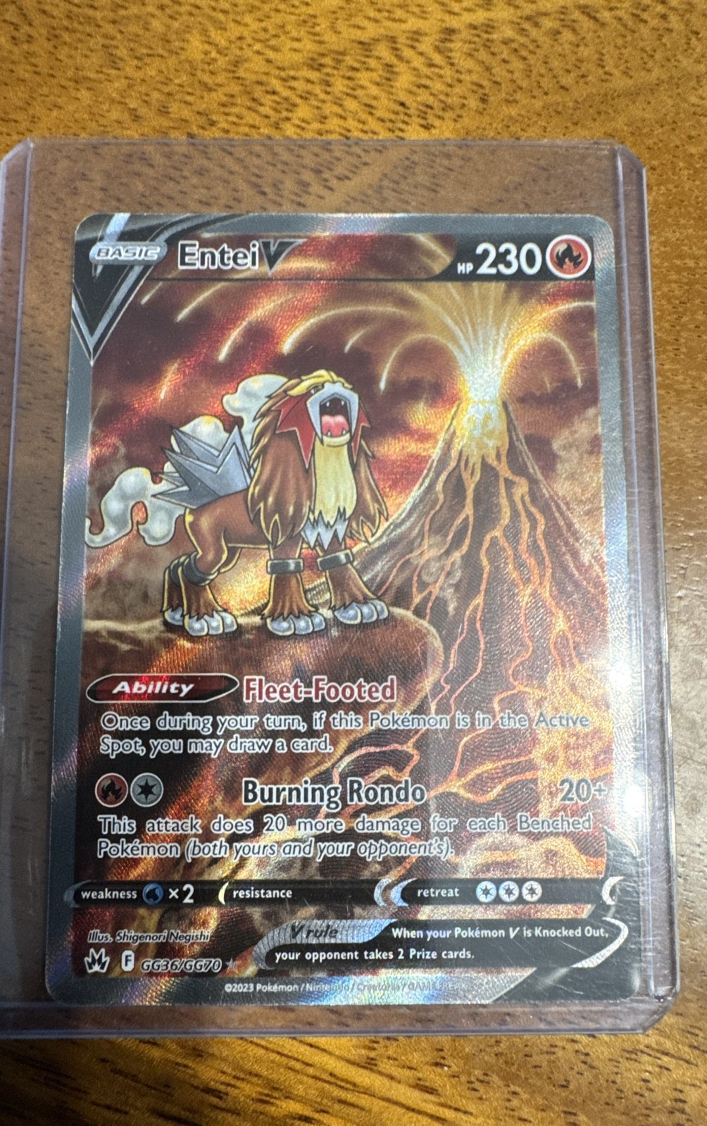 Entei V GG36/GG70 SWSH: Crown Zenith: Galarian Gallery Holo