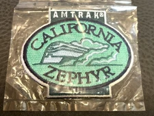 Zephyr California Scenic Railroad Line Embroidered Vintage Souvenir Patch Amtrak