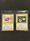 (2) 1st Edition Vintage Eevee Pokémon Cards Jungle 51/64 Rocket 55/82 Both NM