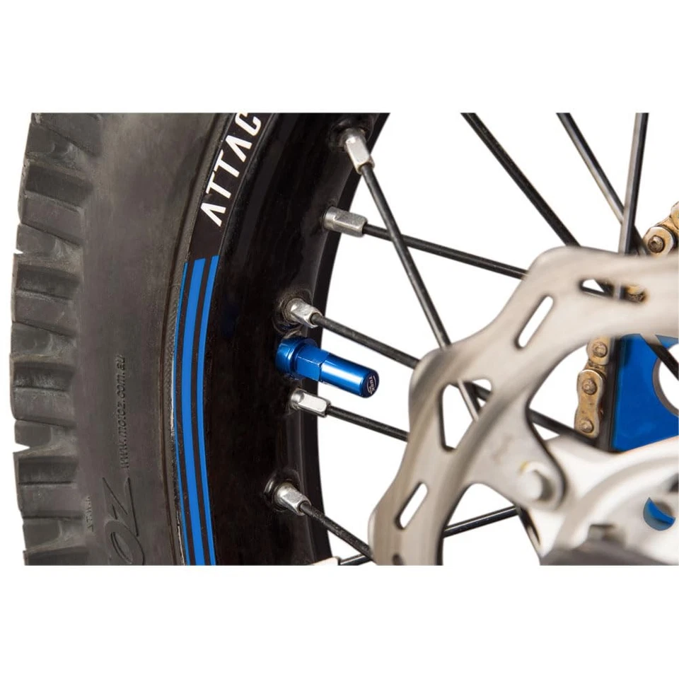 Tusk Rim Lock Nut/Spacer Kit Blue For KAWASAKI KLX125L 2003-2006 - Image 4 of 4