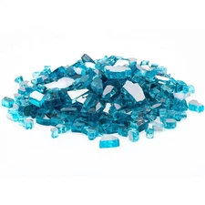 1/2 In. 10 Lb. Medium Caribbean Blue Reflective Tempered Fire Glass
