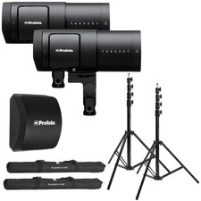 Profoto B30 500W Off Camera Flash Head Duo Kit, Bundle with Extra Li-Ion Battery