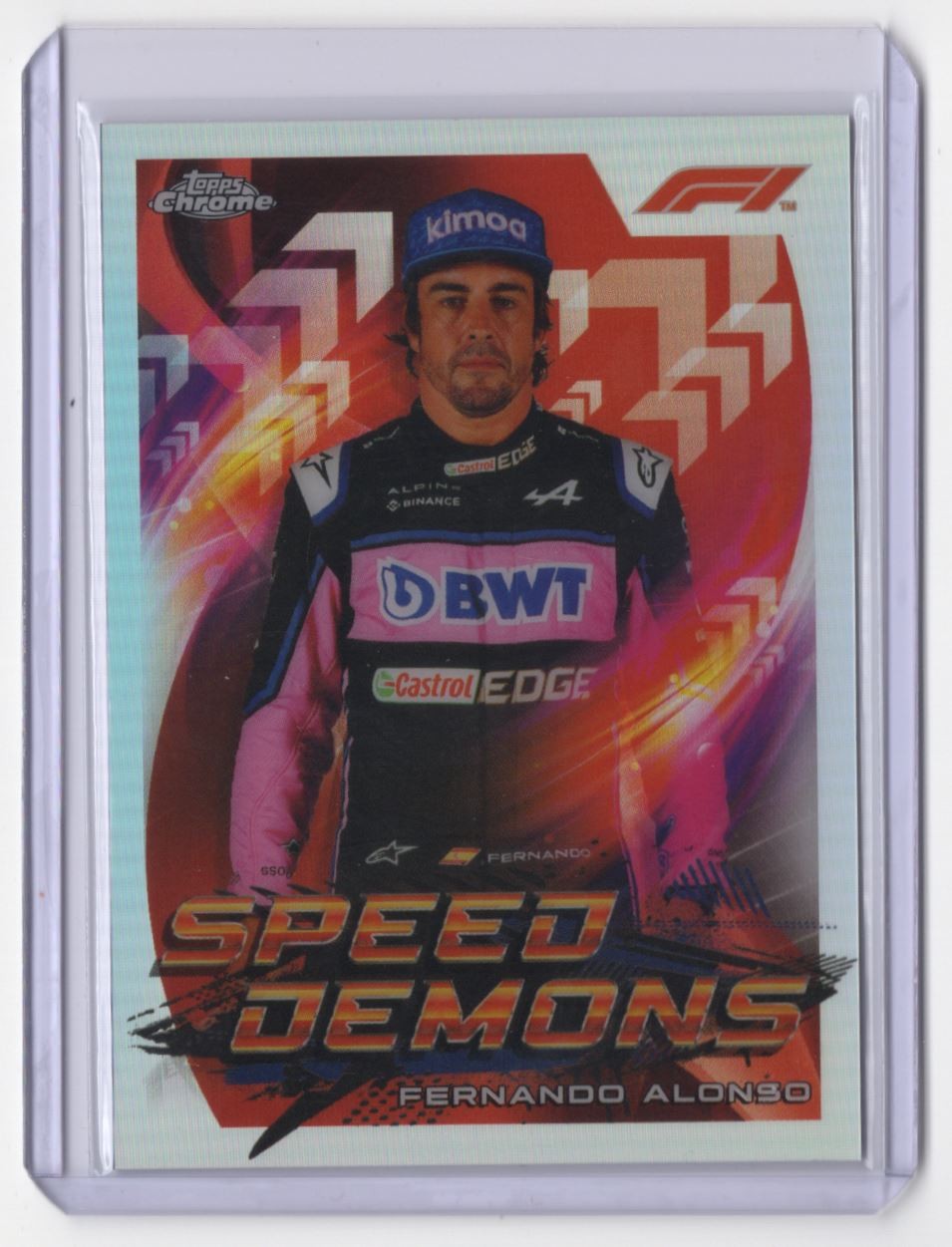 2022 Topps Chrome Formula 1 Speed Demons Fernando Alonso BWT Alpine F1 Team