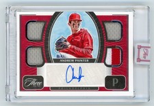 2022 Panini Three and Two #QJA-AP Andrew Painter Quad Jersey Auto /35