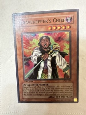 YUGIOH GRAVEKEEPER'S CHIEF PGD--065 1ST EDITION HOLO NEVER PLAYED NM