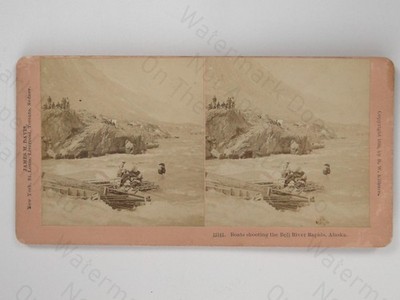 BW Kilburn Boote Bell River Rapids Alaska Klondike Goldrausch 1899 