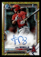 2021 Bowman Chrome GOLD SHIMMER Jose Bonilla Prospect Autograph /50