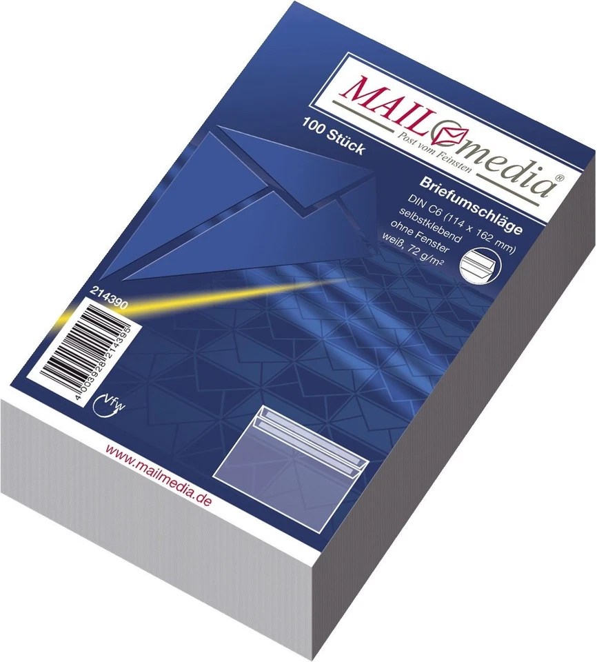 MAILMEDIA Briefhülle C6 SK 70g weiß