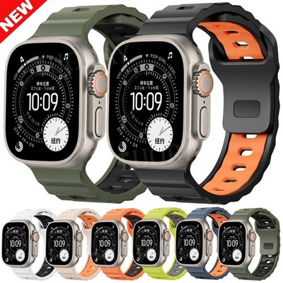 Silikon Armband für Apple Watch Ultra 3 2 1 49mm Series 12 11 10 9 8 7 6 3 SE 3