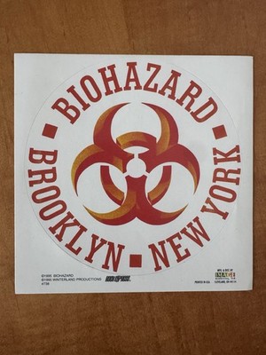 Biohazard 1995 Vintage Band Sticker Decal NOS Winterland NYHC madball hatebreed