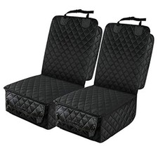Waterproof Front Seat Car Cover 2 Pack, Full Protection Black