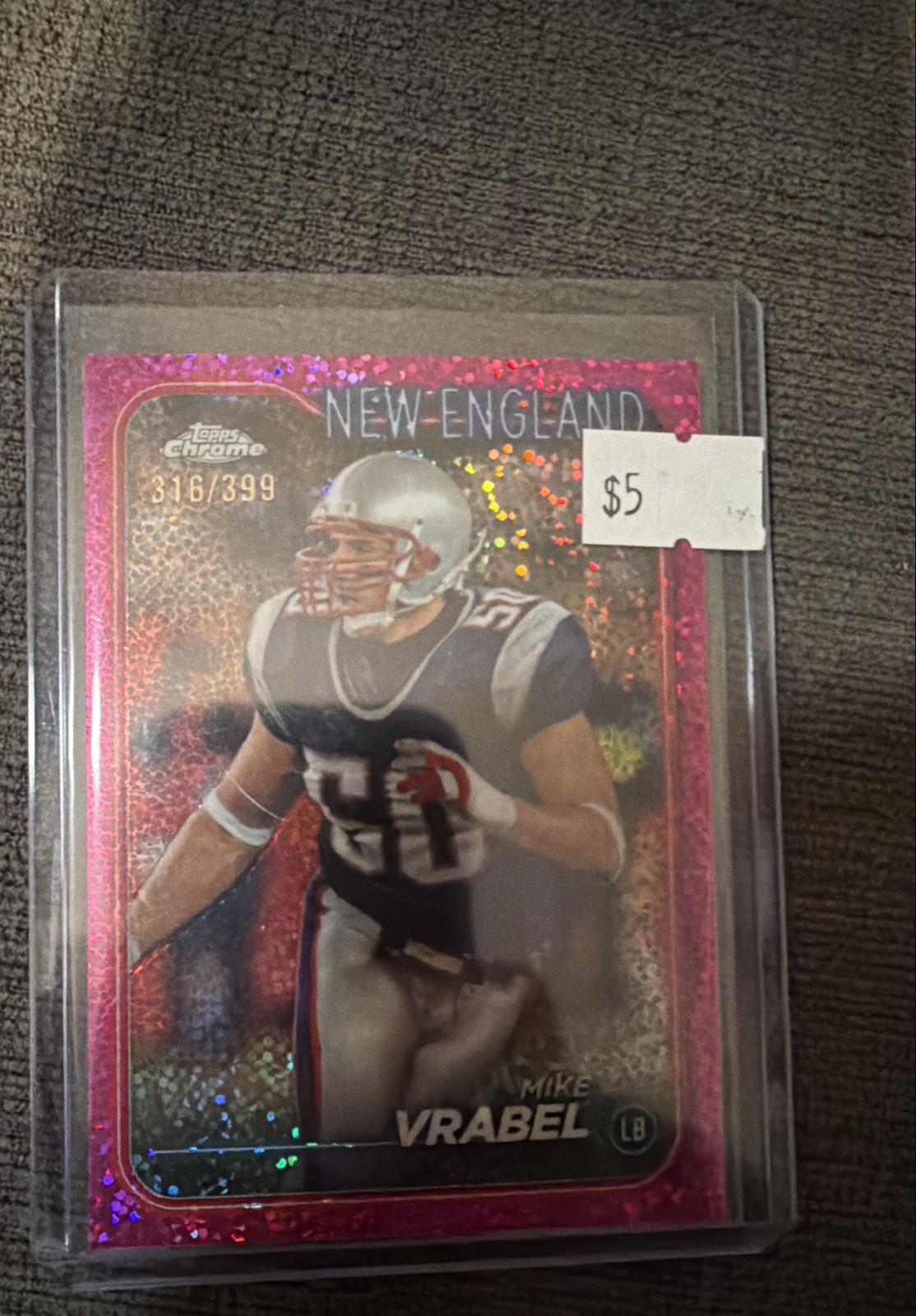 2024 Topps Chrome - Mike Vrabel #125 Magenta Speckle Refractor /399 COTY