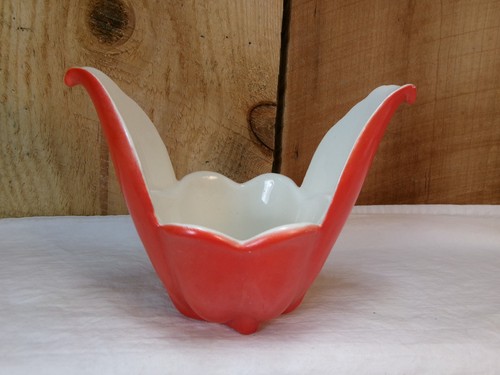 Vintage Shawnee Pottery Art Deco Small Tulip Vase Planter Dish