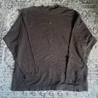 Yeezy Gap YZY LS Mock Neck T-Shirt Small Black Kanye West Discontinued Oversized