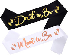 Momma to Be  Daddy to Be Baby Shower Sash Bundle - Girl or Boy Baby Shower Part