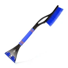 Snow Brush with Ice Scraper for Car, 24" Extendable Snow Brush Scraper Blue