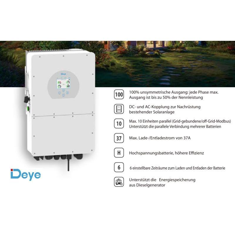 Solplanet ASW12K-H-T3 Hybrid-Wechselrichter 12kW – 3-Phasen, 3 MPP-Tracker, IP66, Notstrom, Speicheranschluss