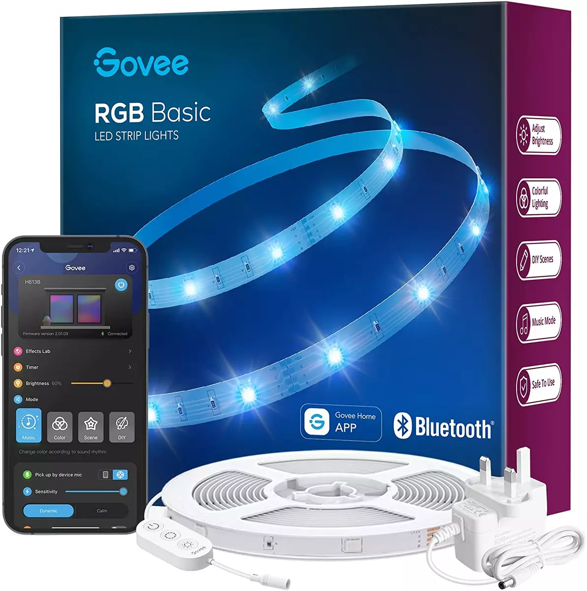 Govee LED Lights 10m Bluetooth LED Strip Light App Control 64