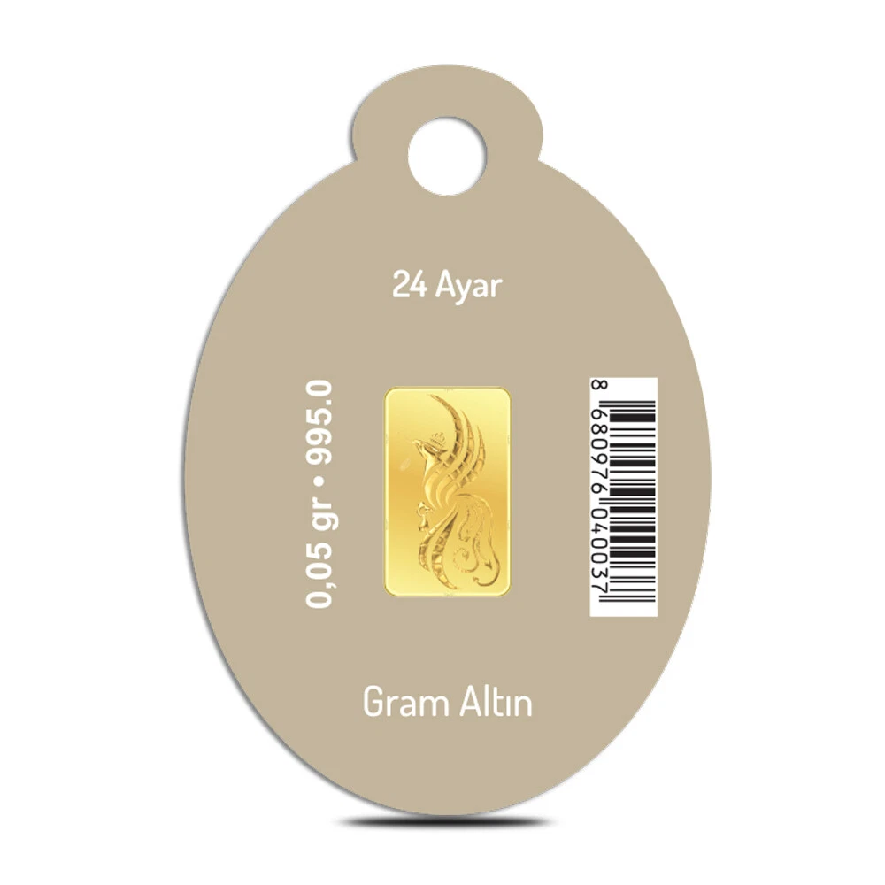 Nzp Gold Oval Blister - Mini Goldbarren 0.05 Gramm (995 24 karat 