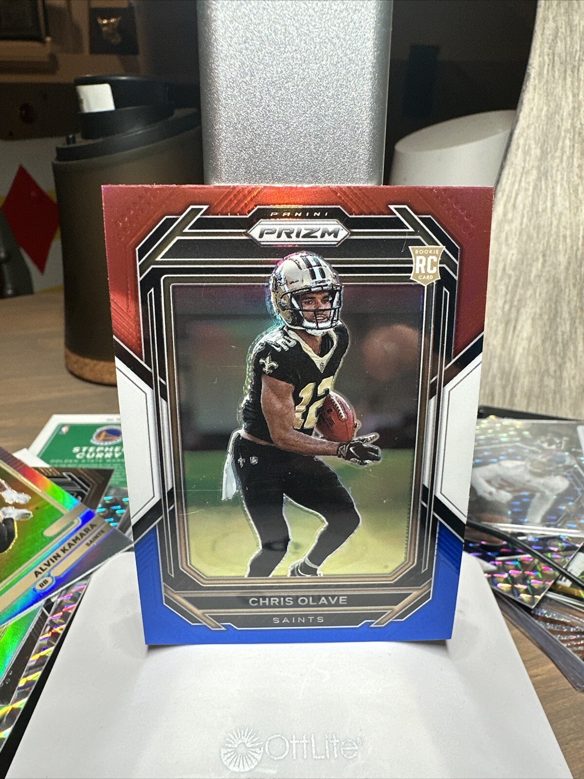 2022 Prizm Chris Olave Red White Blue Prizm Rookie RC #310 Saints