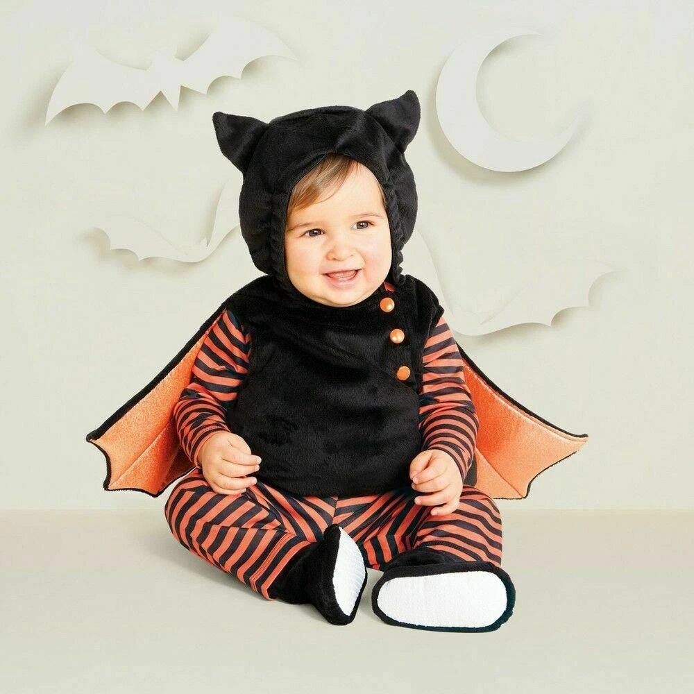 Hyde Eek Infant Bat Halloween Costume Vest w Hood Shirt Leggings and Booties