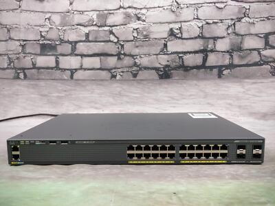 Cisco Catalyst 2960-X WS-C2960X-24TS-L V03 24-Port Switch w/ C2960X-STACK