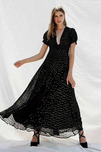Free People Wanderer Maxi Dress - Black 