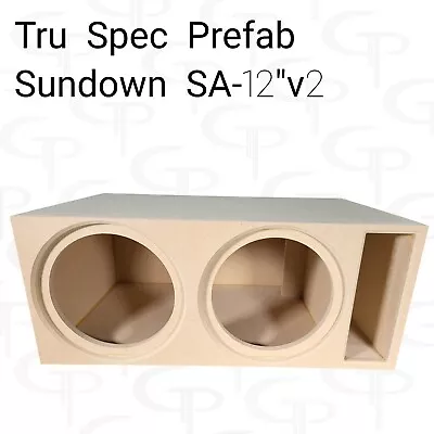GP CAR AUDIO TRU SPEC Prefab Dual 12" Subwoofer Enclosure Box Sundown SA 12v2 Made In The USA