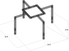 Trade Show Booth Trusses DJ Stage 20ftx20ftx10ft Metal Black Truss box