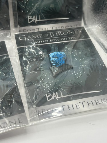 Full 6 Set HBO Final Season Games of Thrones Enamel Lapel Pin 2019 W/ John Snow - Picture 7 of 7