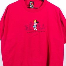 Vtg 90s Disney Minnie Mouse  Friends T-Shirt XL Embroidered Orlando Walt Disney