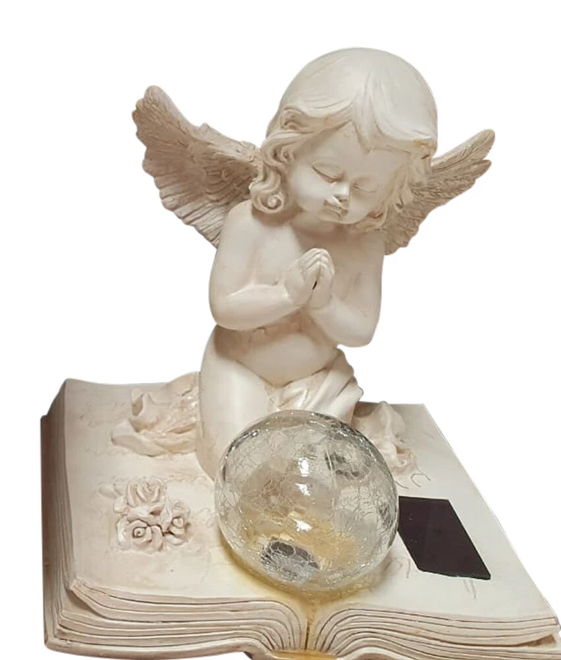 ANGEL PRAYING FIGURINE WITH SOLAR LIGHT  - Image 2 of 4