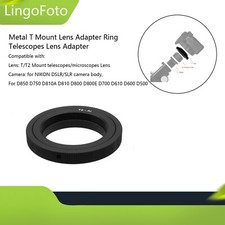 Metal T Mount Telescopes Lens Adapter Ring for Nikon F Mount DSLR/SLR Camera