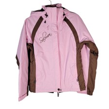 Salomon Blackcomb Pink Brown Hooded Snowboarding Jacket Women Size Xs Nwt