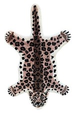 Kids 2'x3' Brown Animal Print Tiger Leopard Cheetah Bedroom Rug 26"x42" Children