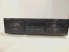 ONKYO TA-RW244 Stereo Cassette Deck Dual Auto Reverse for parts or repair