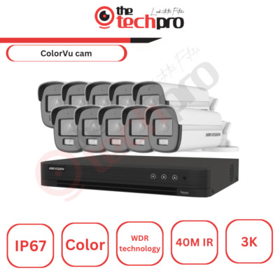 Hikvision 3k ColorVu Fixed Bullet Security System IDS-7204HUHI-M1-P DVR Kit