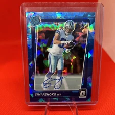 2021 Optic Simi Fehoko Blue Cracked Ice RATED ROOKIE AUTO # /15 SP Cowboys