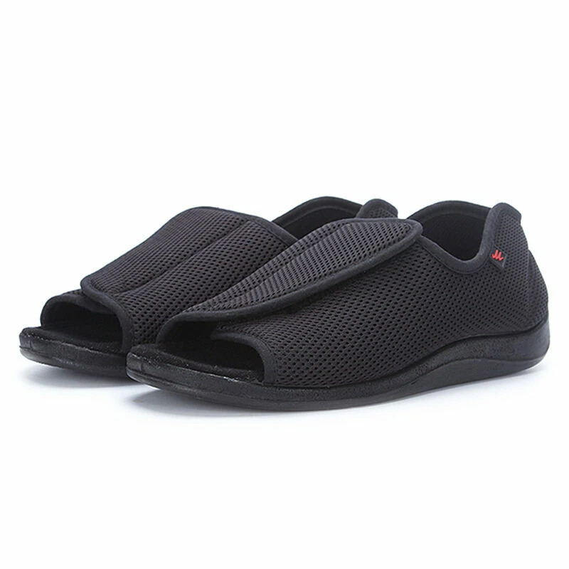 Men's Extra Wide Adjustable Diabetic Slippers, Comfort Sandals for Swollen Feet - Image 4 of 4