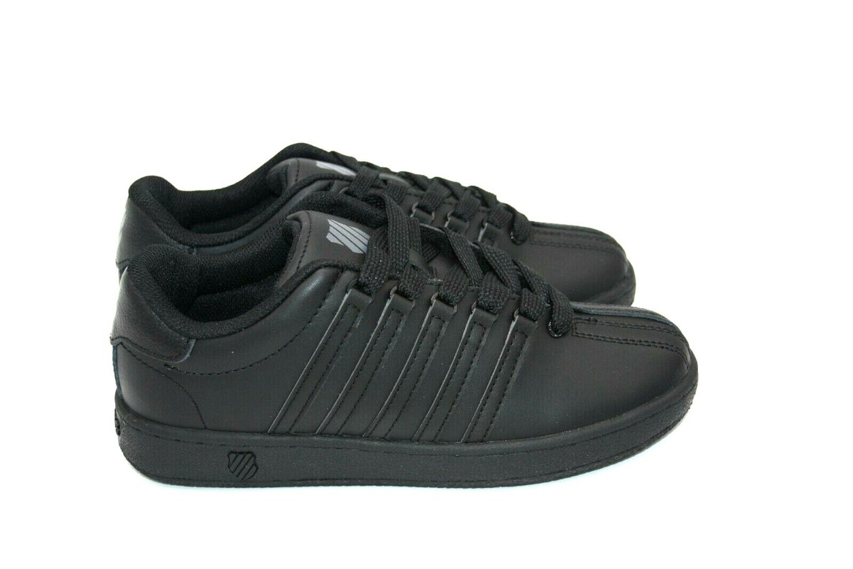 K SWISS CLASSIC VN VARSITY LOW BLACK/BLACK 83343-001-M LEATHER BIG