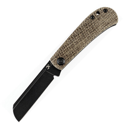 Kansept Knives Bevy Pocket Knife Slip Joint Brown Micarta Folding 154CM