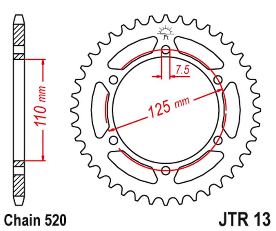 Pignon arrière JT 4357 44 couronne de transmission pour Honda CBR 600F PC35 99-00