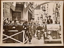 FOTO FOTOGRAFIA MUSSOLINI A IVREA in Auto Alfa Romeo - ANN0 1939