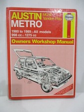 Haynes Austin Metro MG & Vanden Plas - 1980-1989 Owners Workshop Manual 702