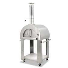 Omcan USA 43113 Wood / Coal / Gas Fired Pizza Oven w/ Brick Deck, Removable Door